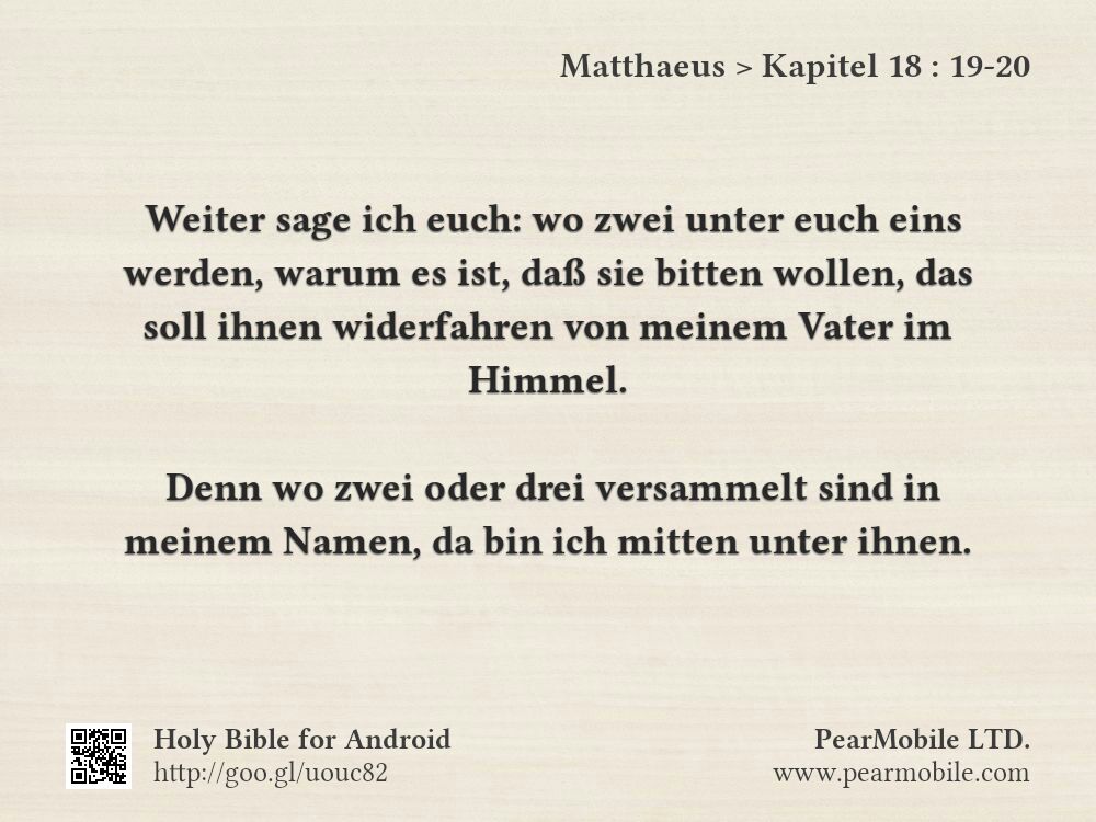 Matthaeus, Kapitel 18:19-20